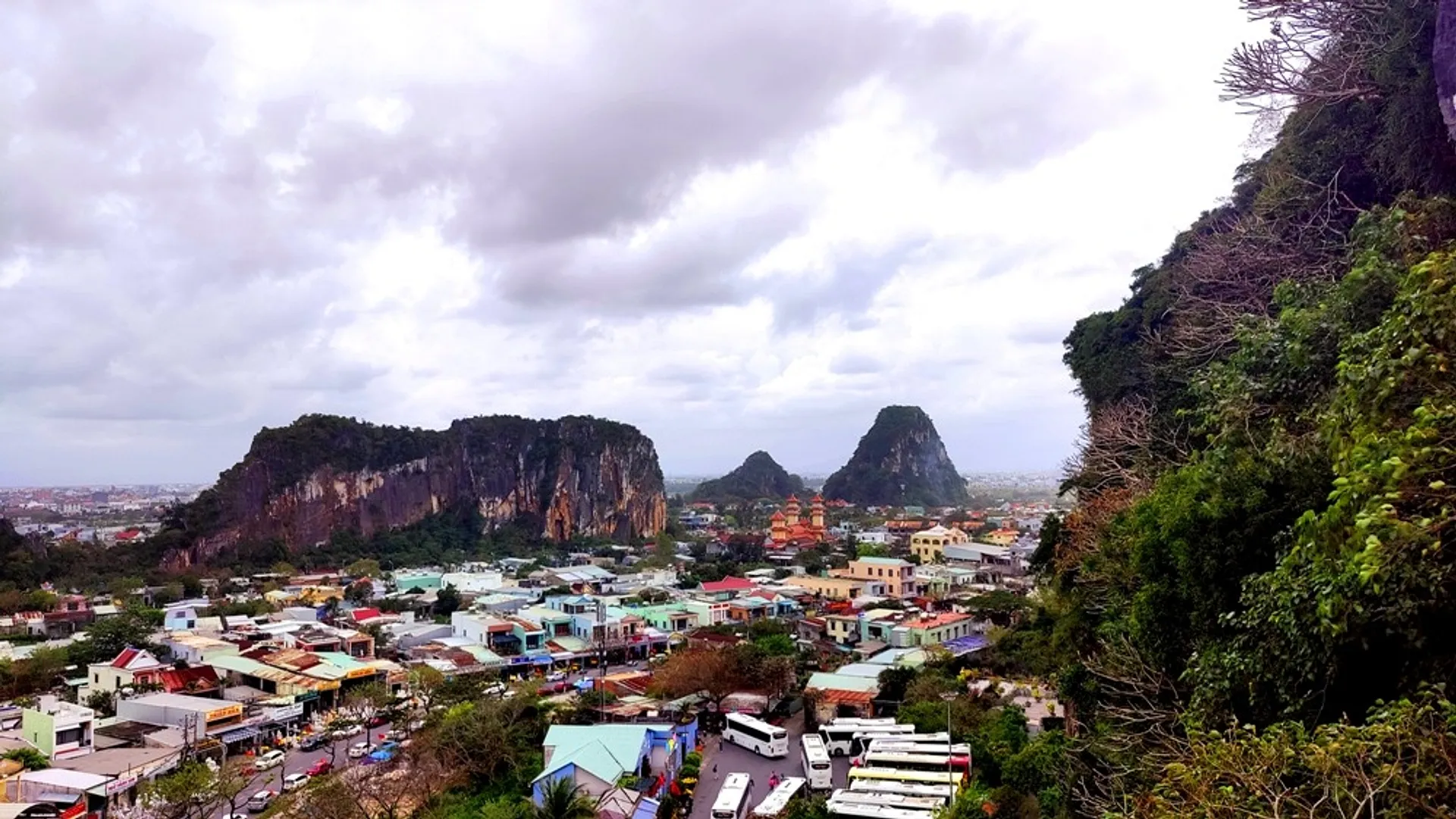 View over marble mountains