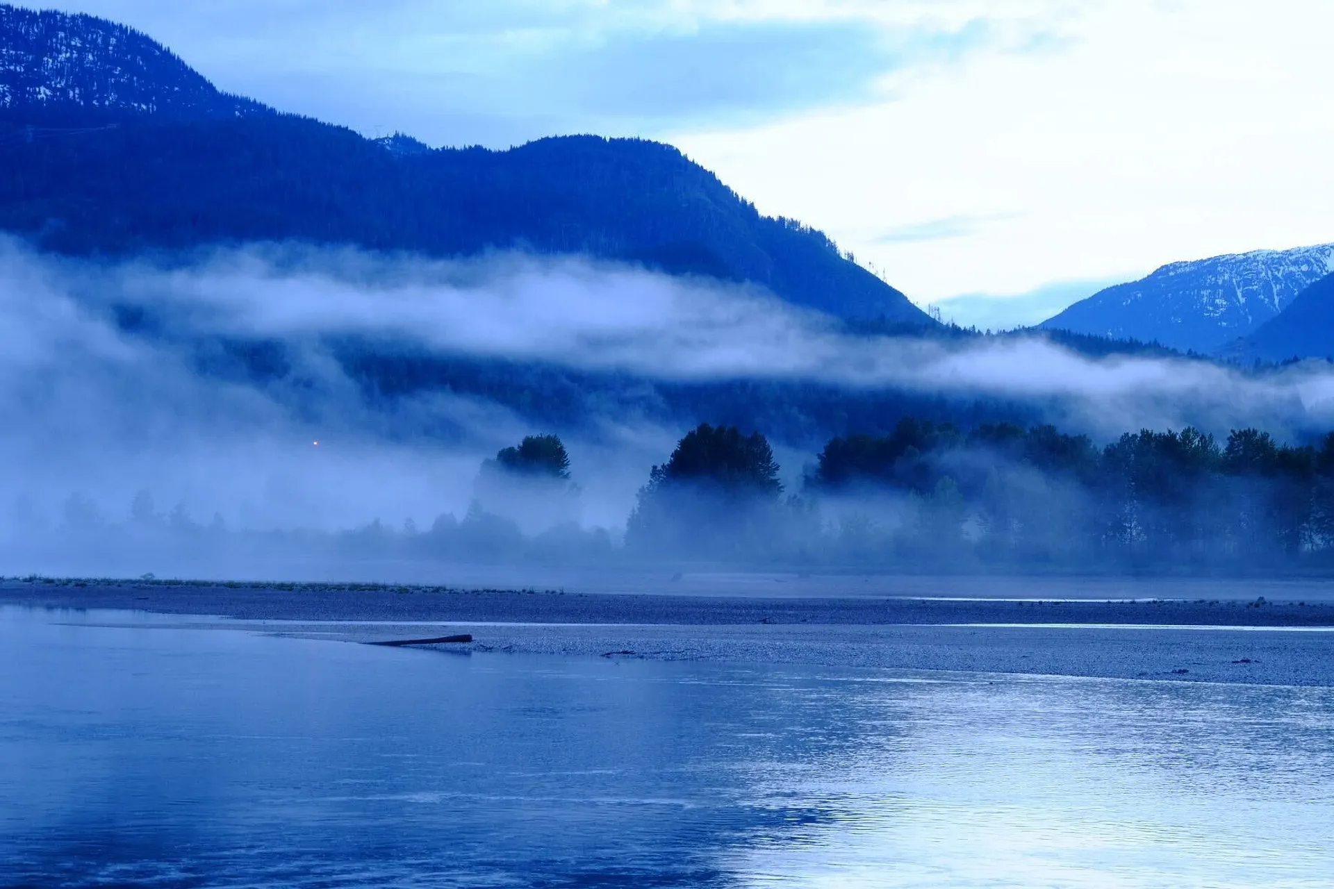 Misty river in Revelstoke