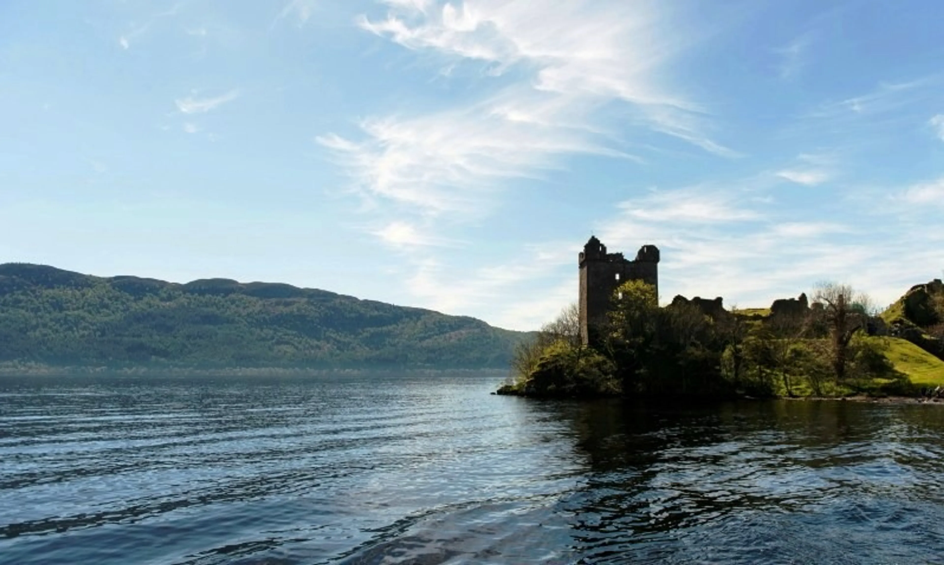Urquhart Castle on the banks of Loch Ness