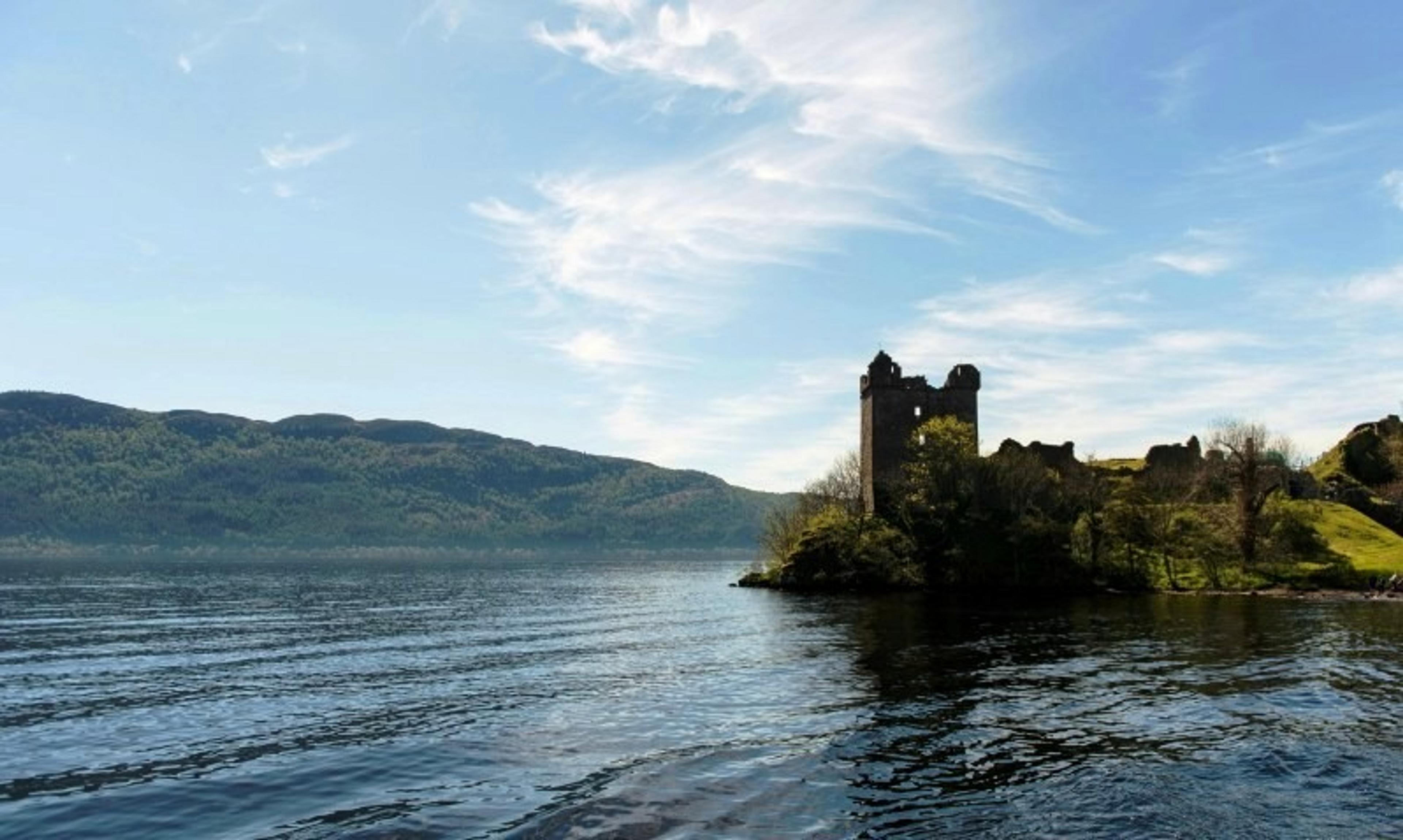 Urquhart Castle on the banks of Loch Ness