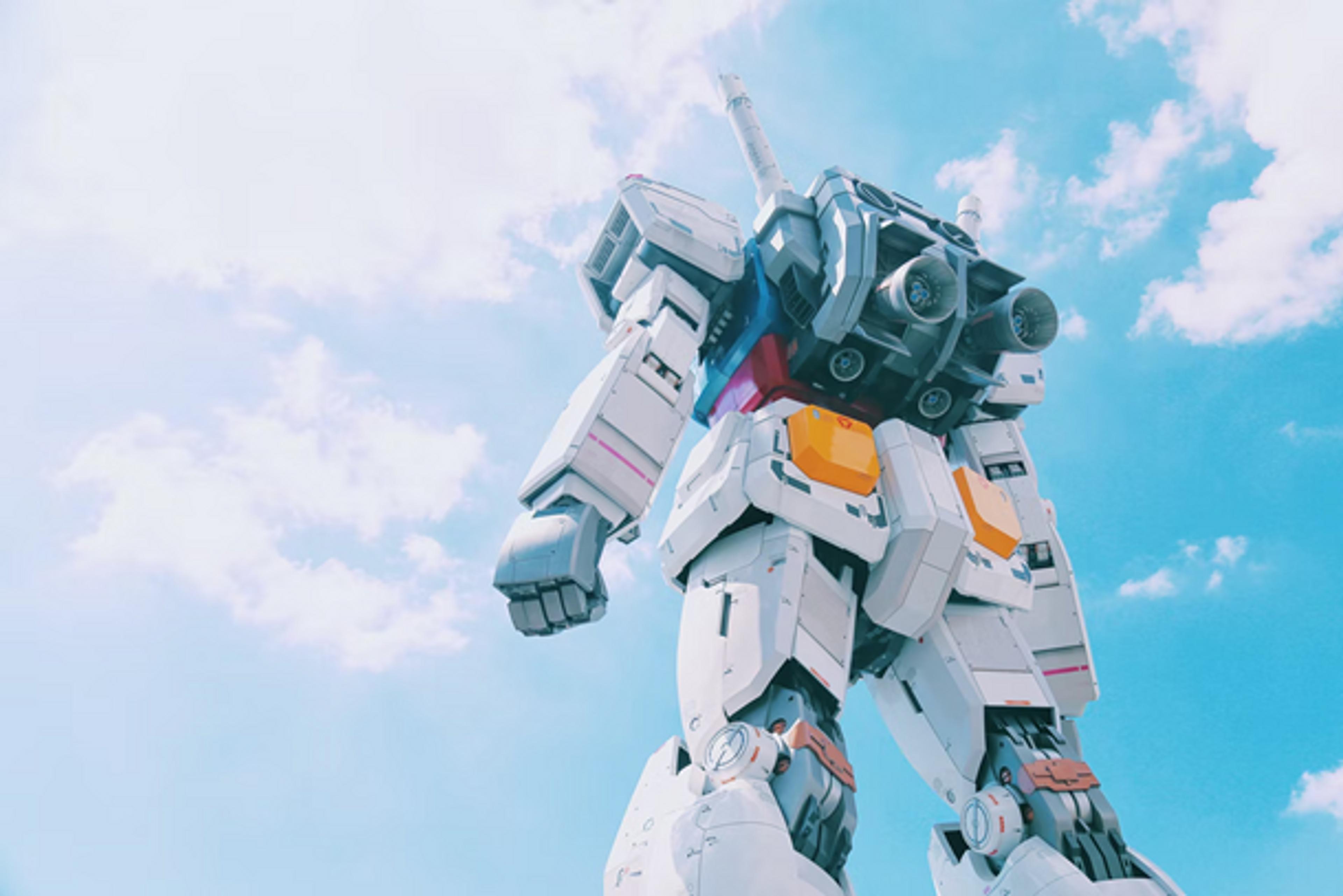 A robotic figure