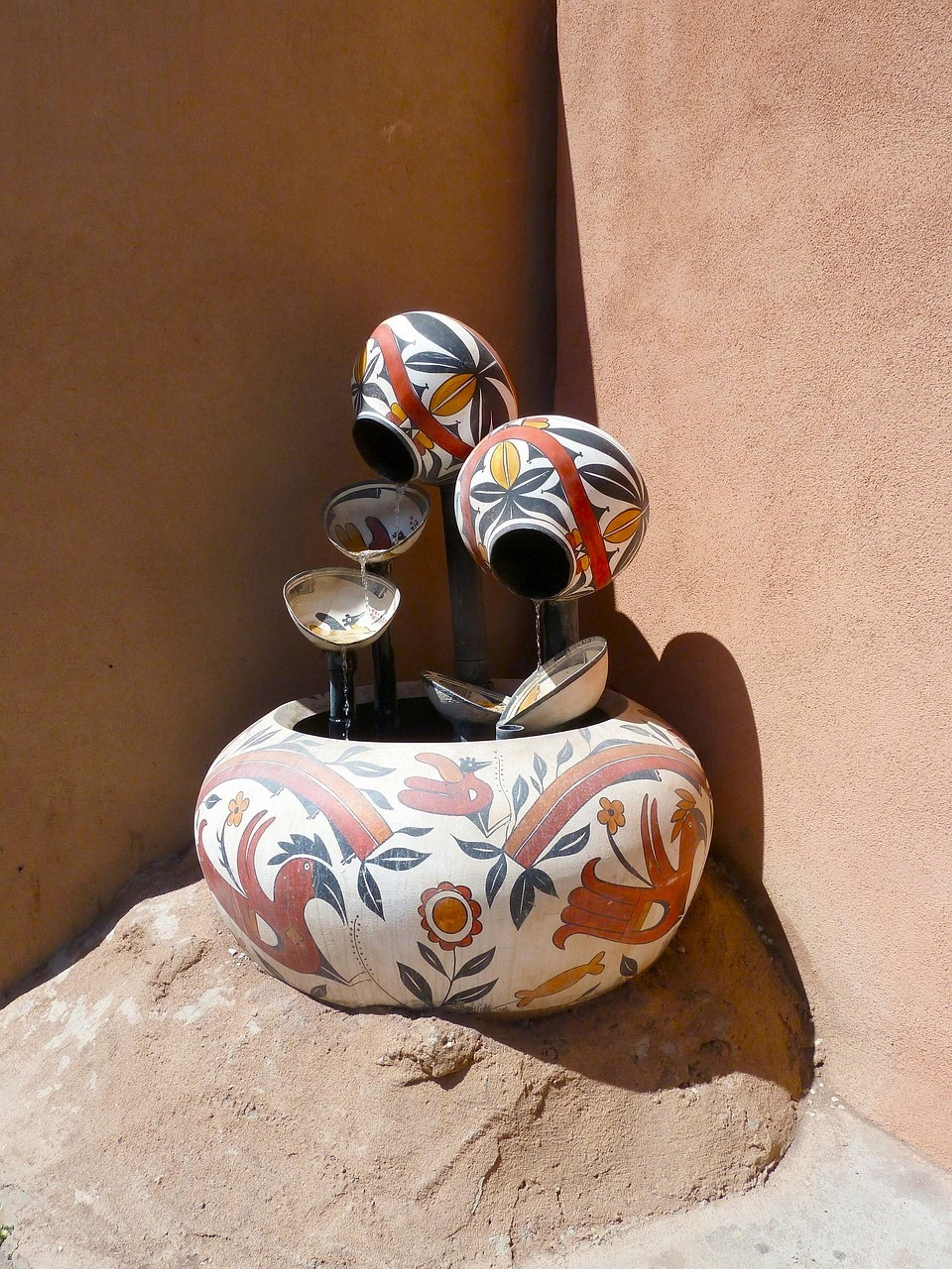 Floral pottery art