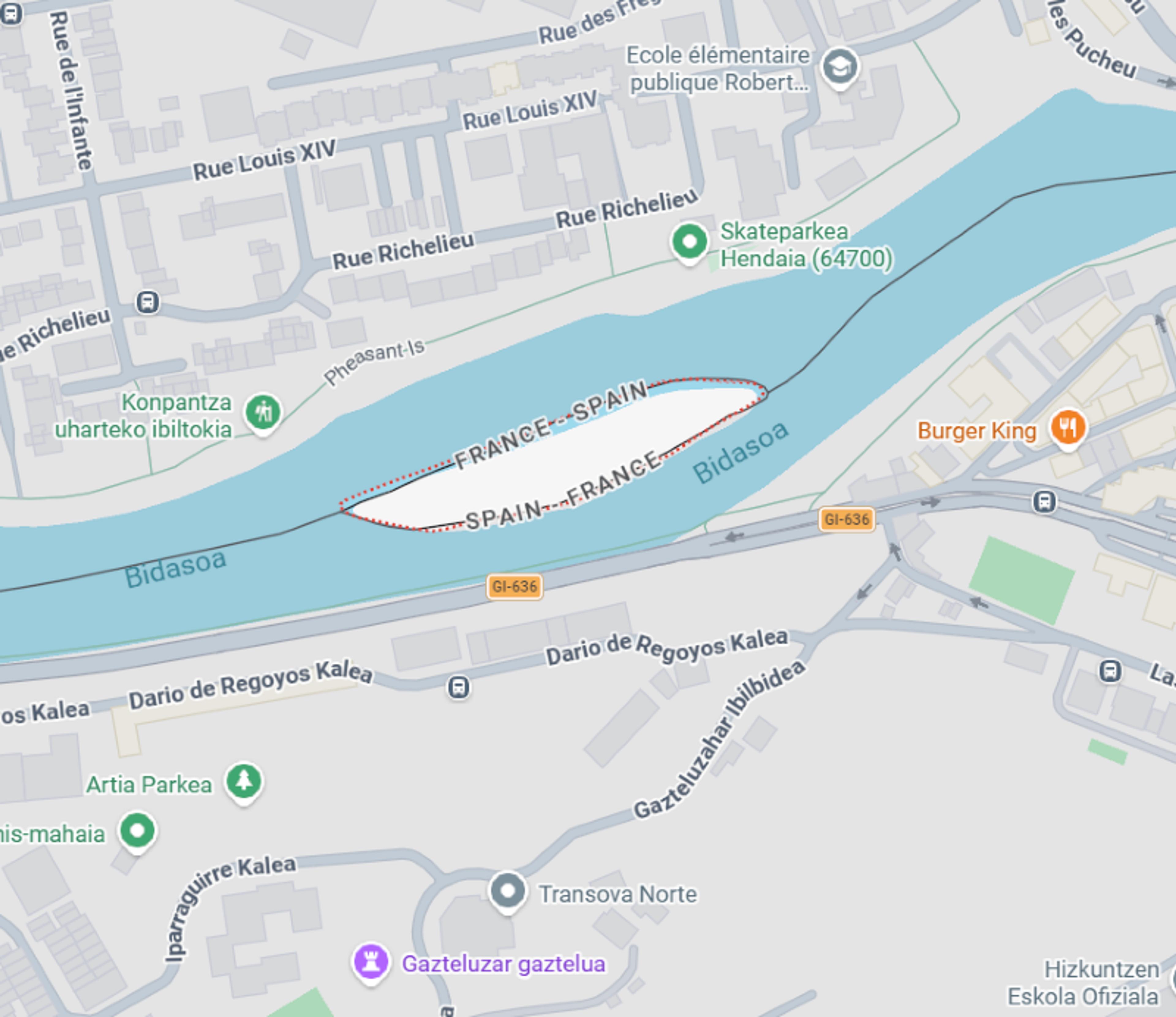 Pheasant Island, a unique territory with shared sovereignty between France and Spain, is situated in the Bidasoa River.