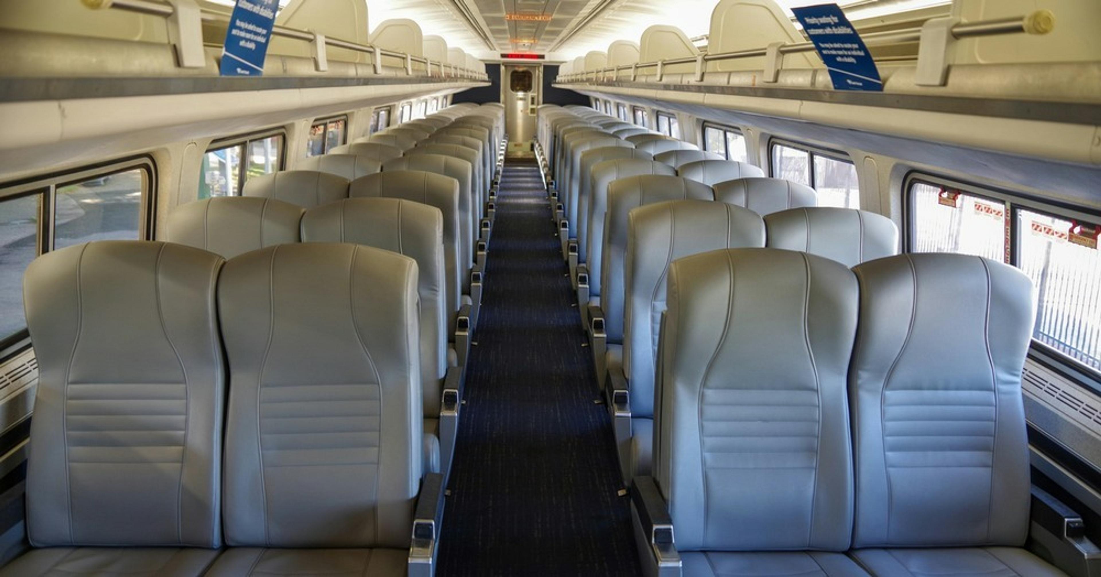 Amtrak coach seats
